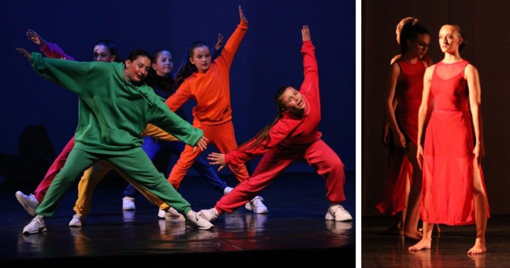 Coreografie neoclassiche eseguite dai vari gruppi